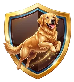 Active dog shield badge