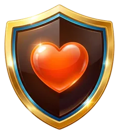 Heart shield badge