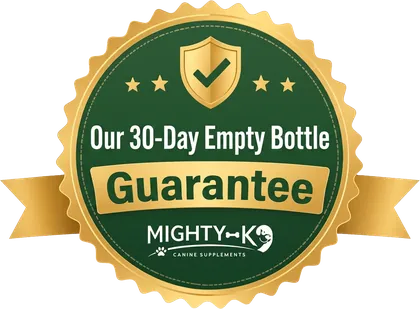 30-day empty bottle guarantee badge